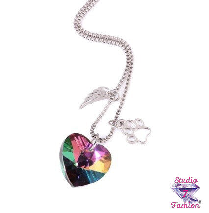 Guardian Angel for My Pet Heart Necklace