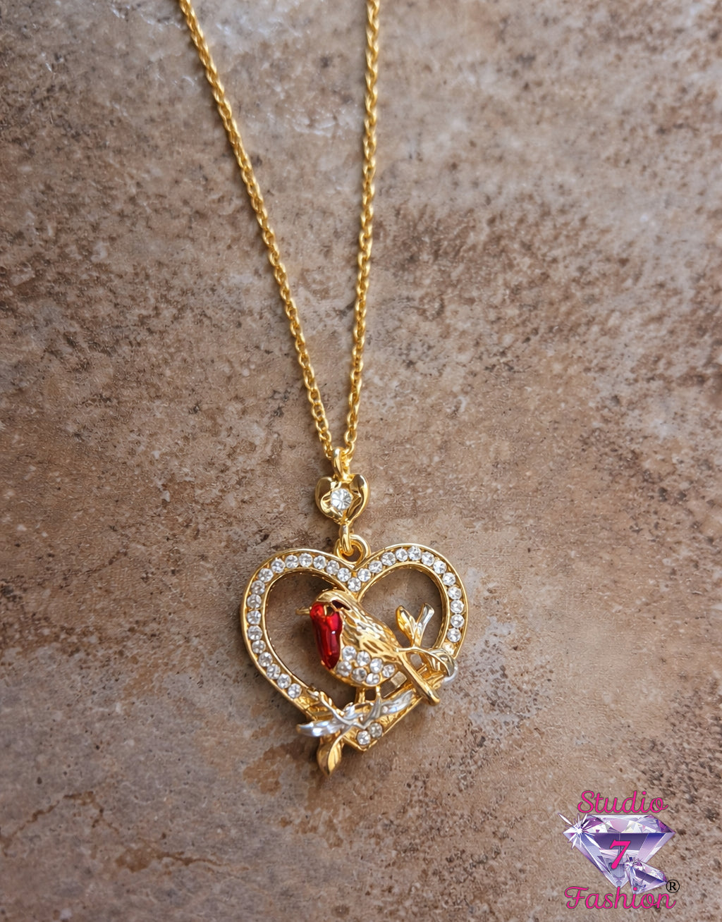 Lovebird Heart Necklace