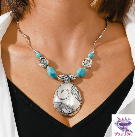 Artisanal Oasis Pendant Necklace