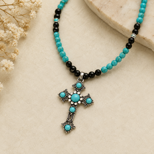Southwest Serenity Cross Necklace