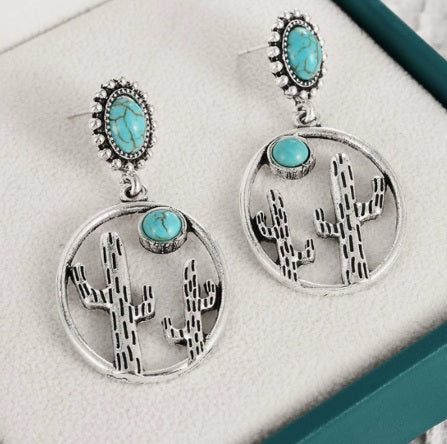 Desert Sky Cactus Earrings