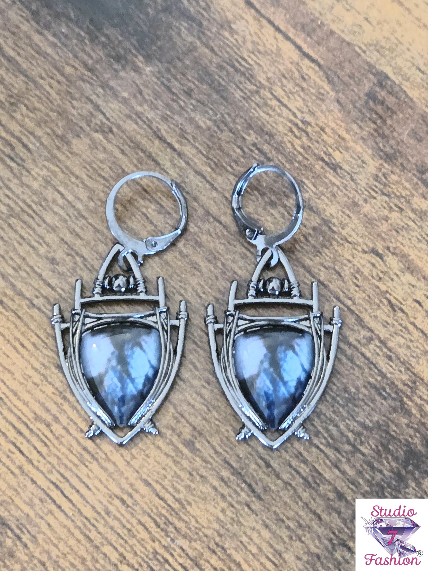 Nocturnal Crest Earrings Blue