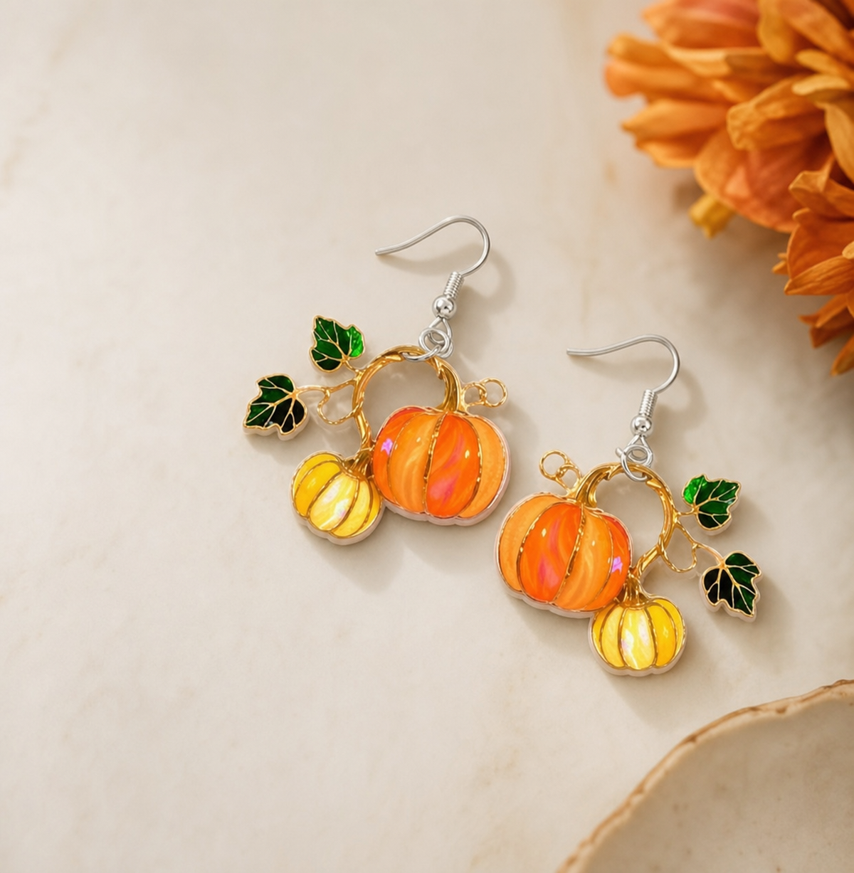 Pumpkin Harvest Earrings,Studio7Fashion