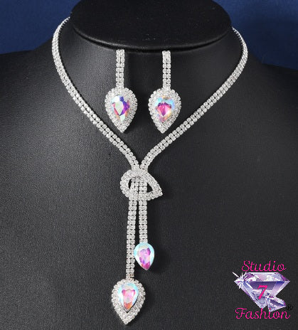 Cosmic Glow Necklace Earring Set