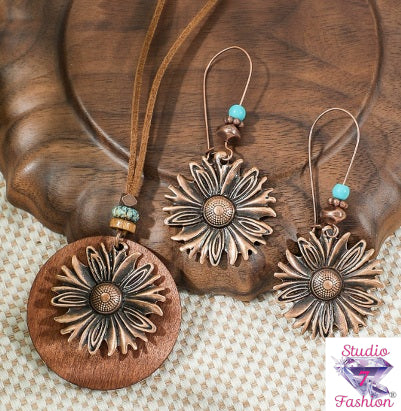 Prairie Sun Sunflower Jewelry Set