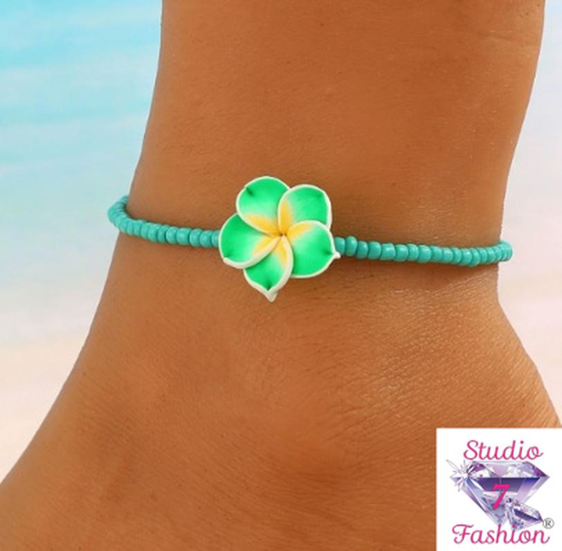 Maui Blossom Beaded Anklet