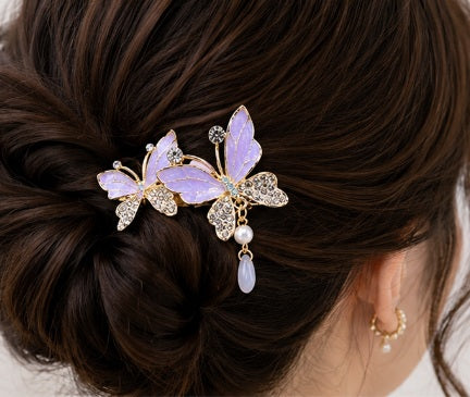 Lavender Butterfly Dreams Barrette