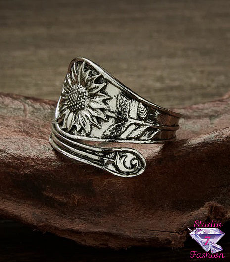 Sunflower Wrap-around Women's Ring