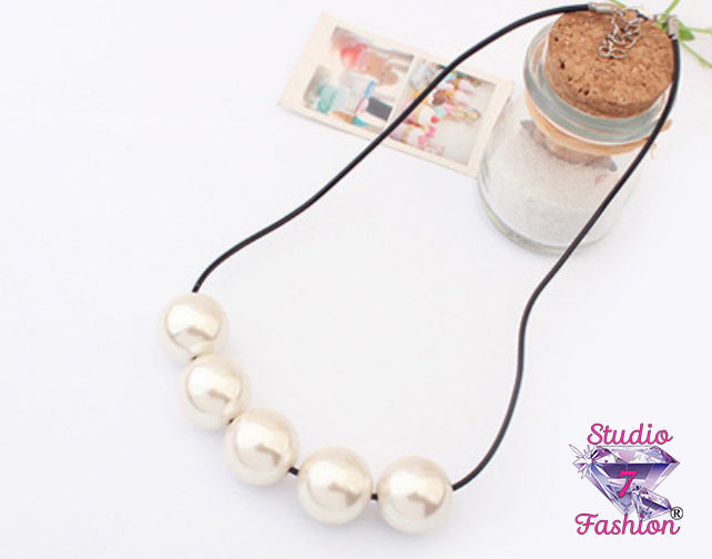 Modern Pearl Statement Necklace