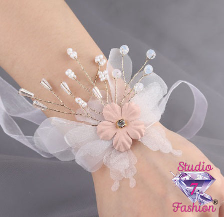 Butterfly Floral Corsage Bracelet