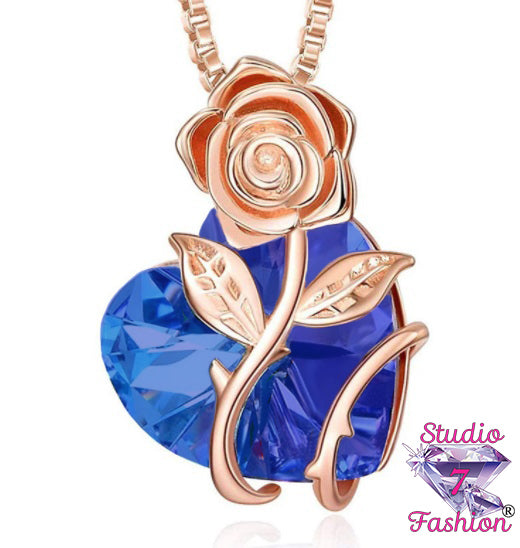 Rose Wrapped Heart Necklace