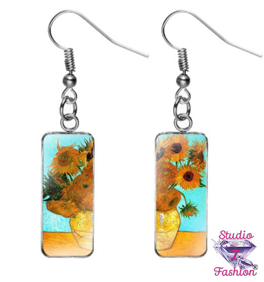 Vintage Sunflower Harvest Earrings