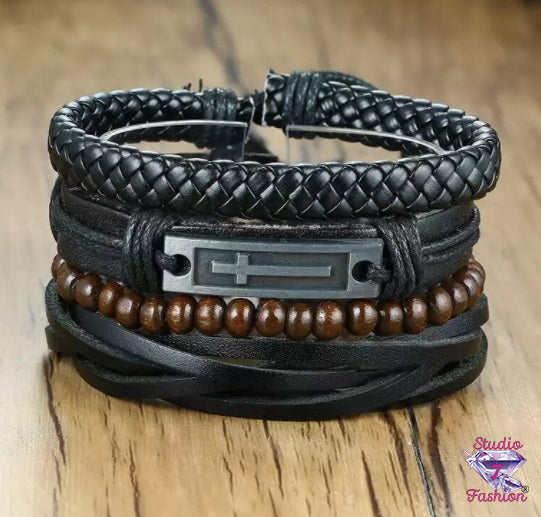 Multilayer Cross Bracelet Set