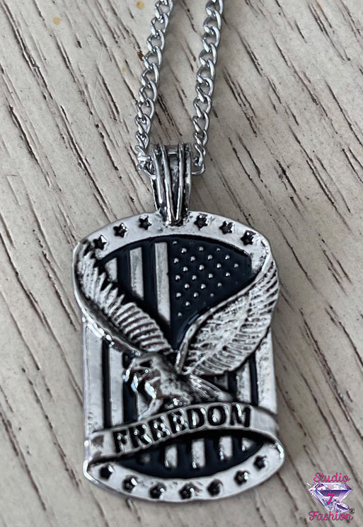 Freedom Eagle Patriotic Necklace