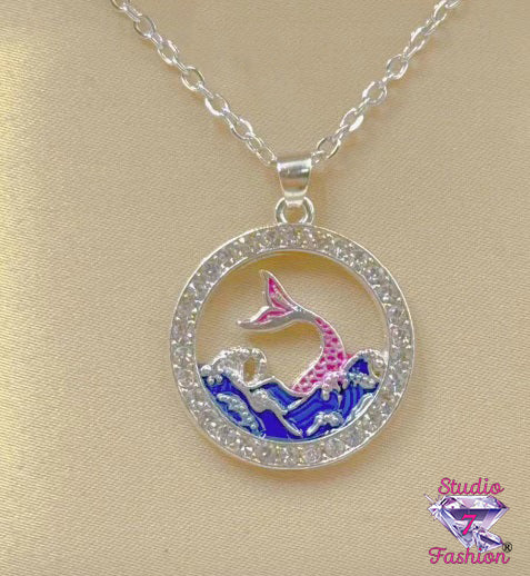 Splish Splash Mermaid Tail Necklace