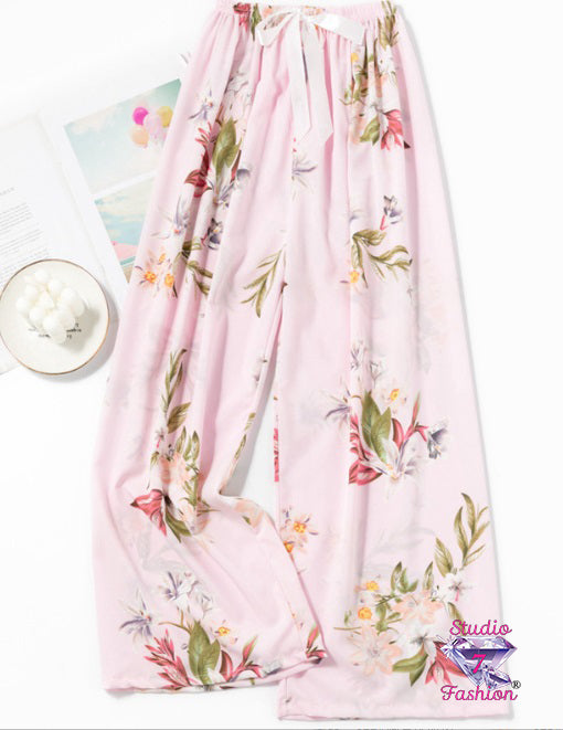 Pink Floral Lounge Pants