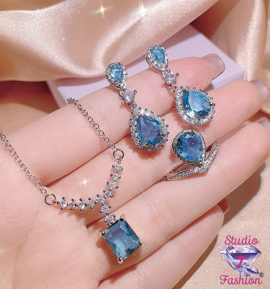 Celestial Azure Elegance Set