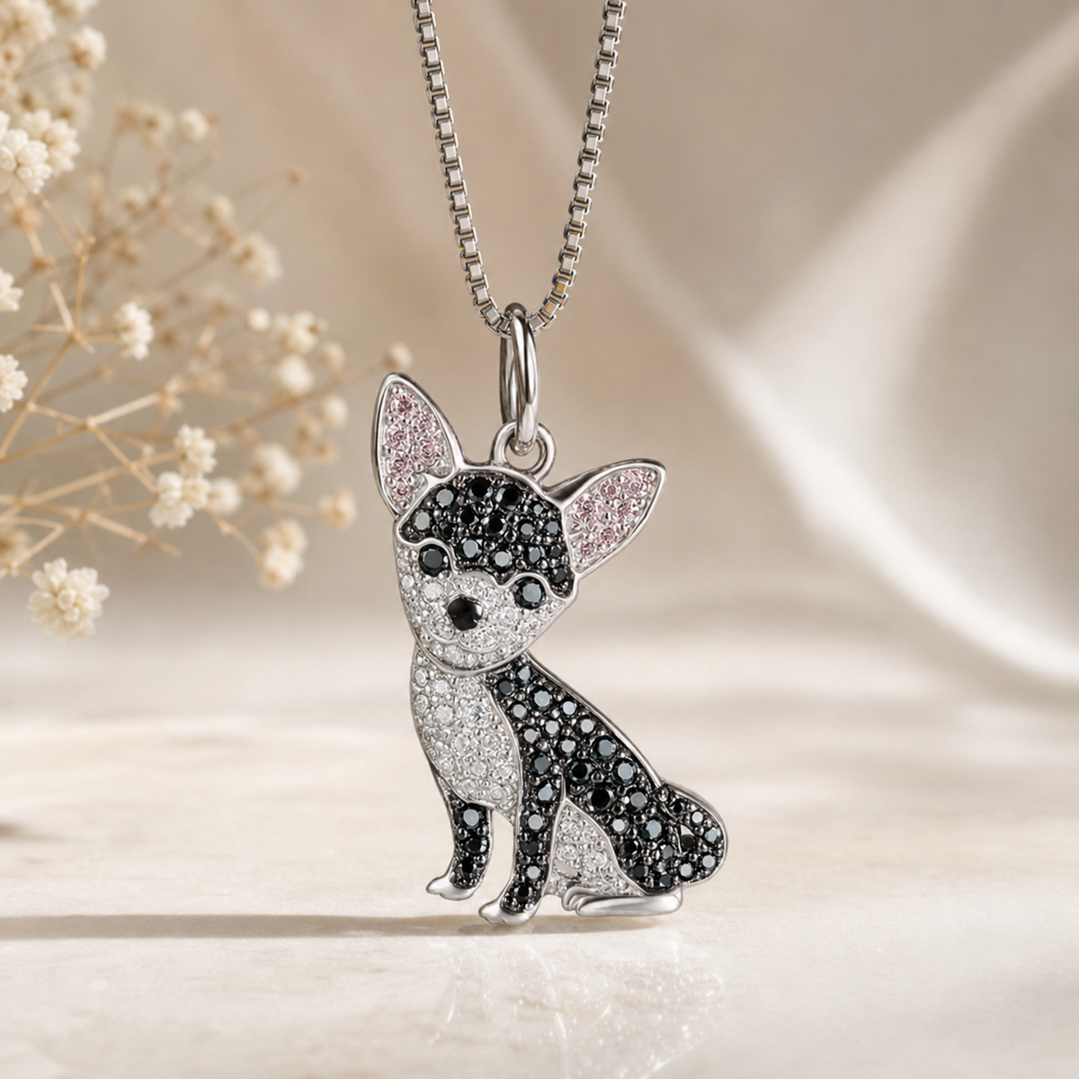 Chihuahua Pendant Necklace,Studio7Fashion