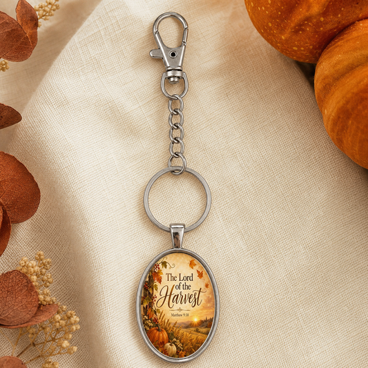 The Lord of the Harvest Oval Faith Keychain,Studio7Fashion