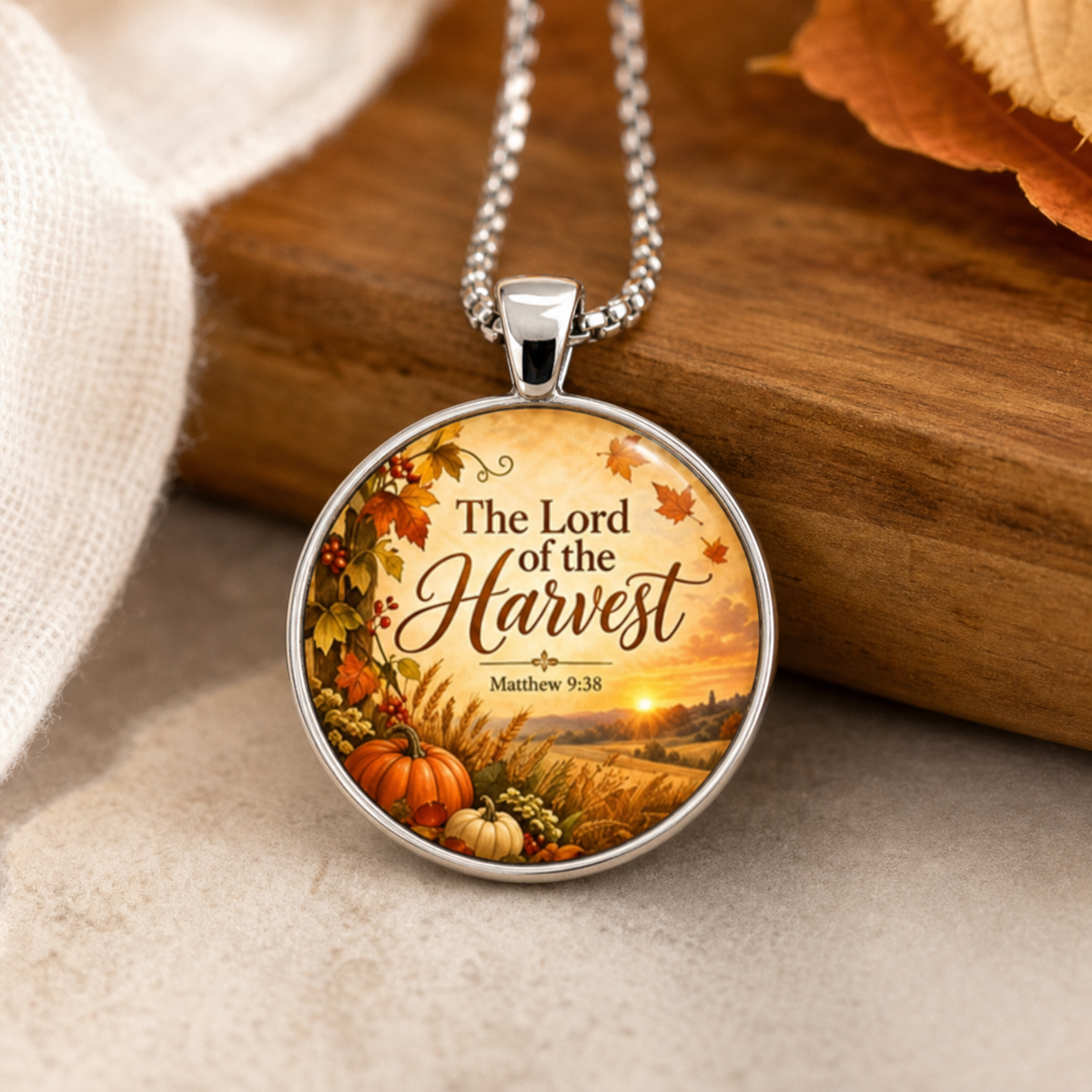 The Lord of the Harvest Scripture Necklace,Studio7Fashion