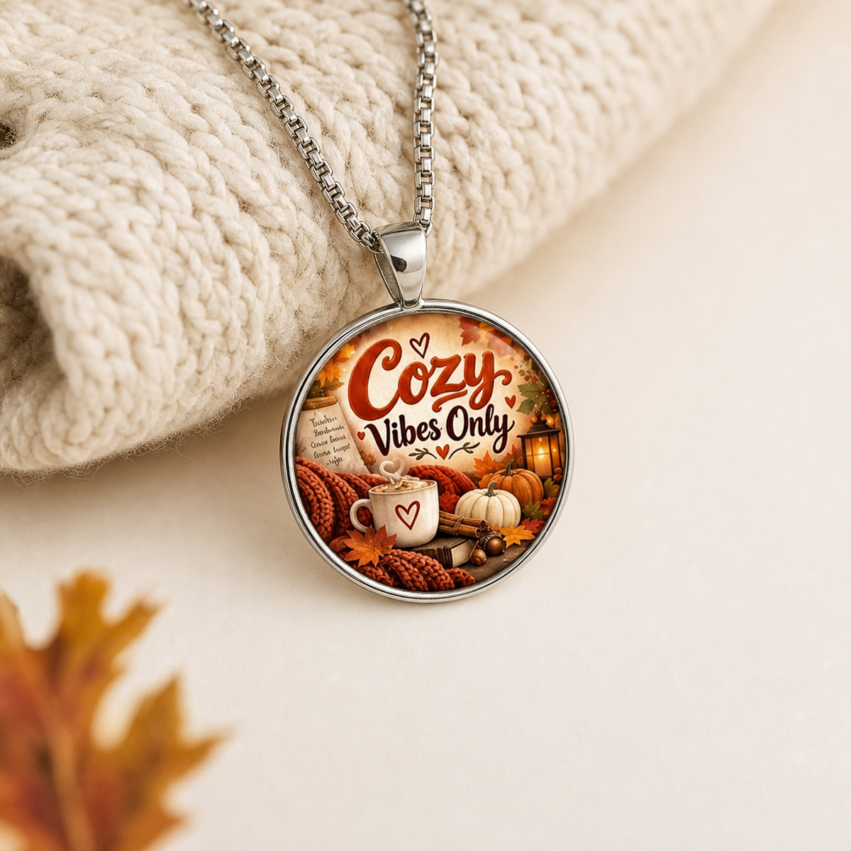 Cozy Vibes Only Fall Necklace,Studio7Fashion