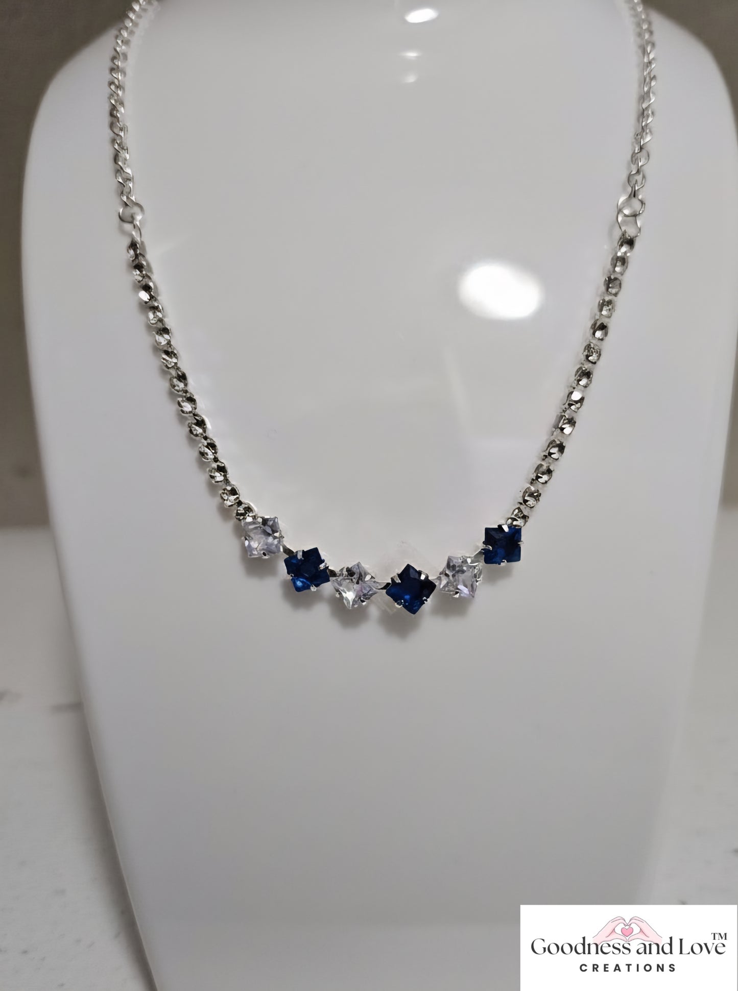 Cobalt Prism Necklace