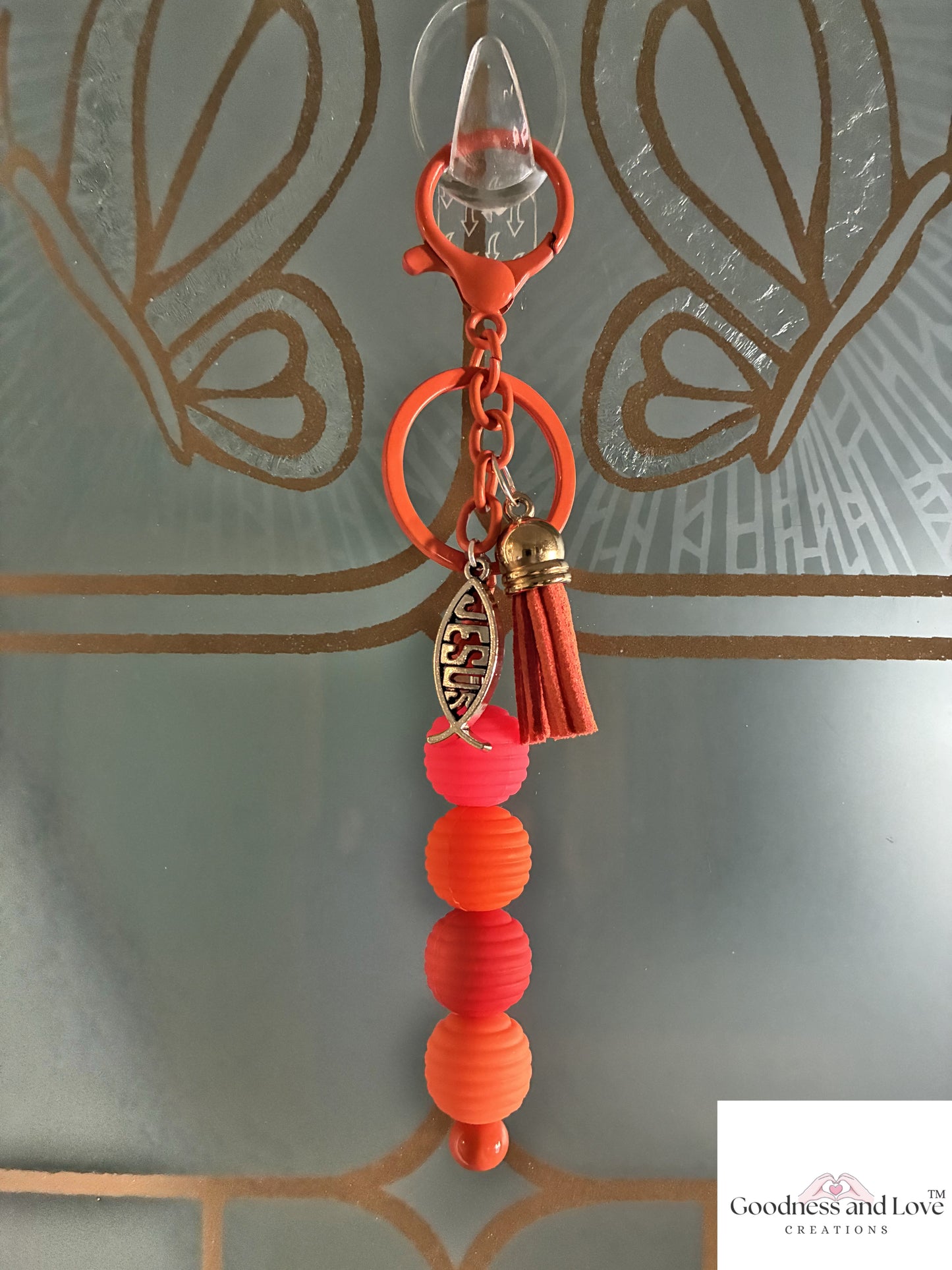Crimson Faith Keychain
