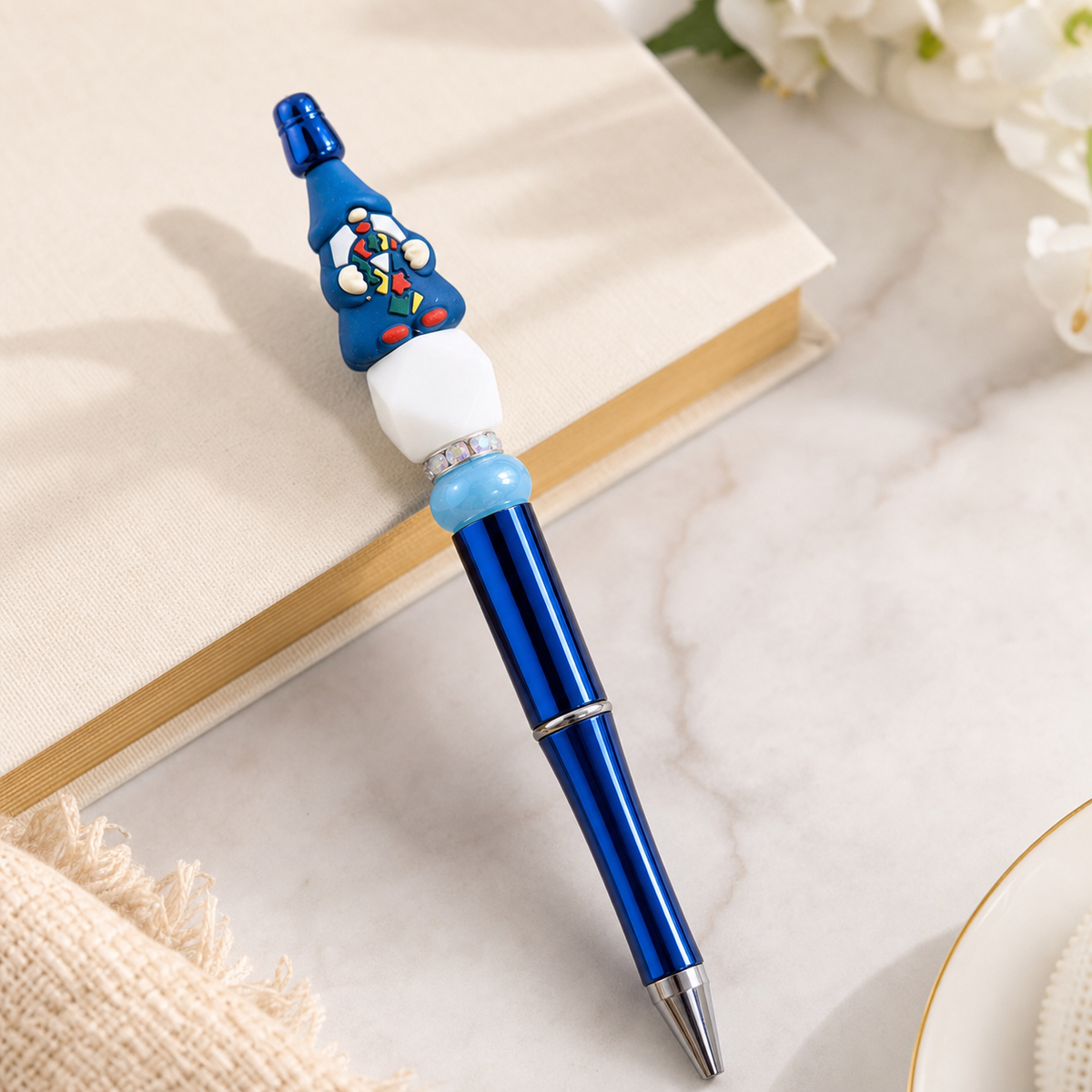 Blue Gnome Decorative Pen,Studio7Fashion