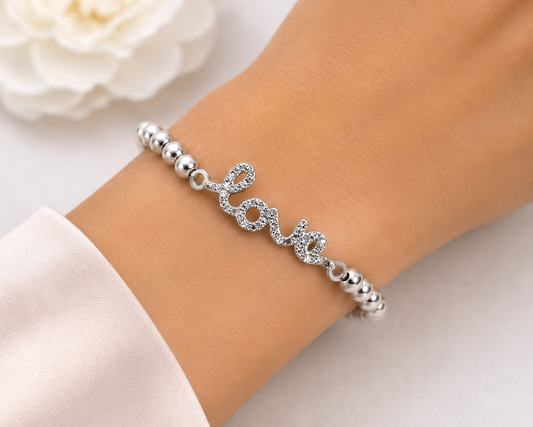 Love Sparkle Beaded Bracelet