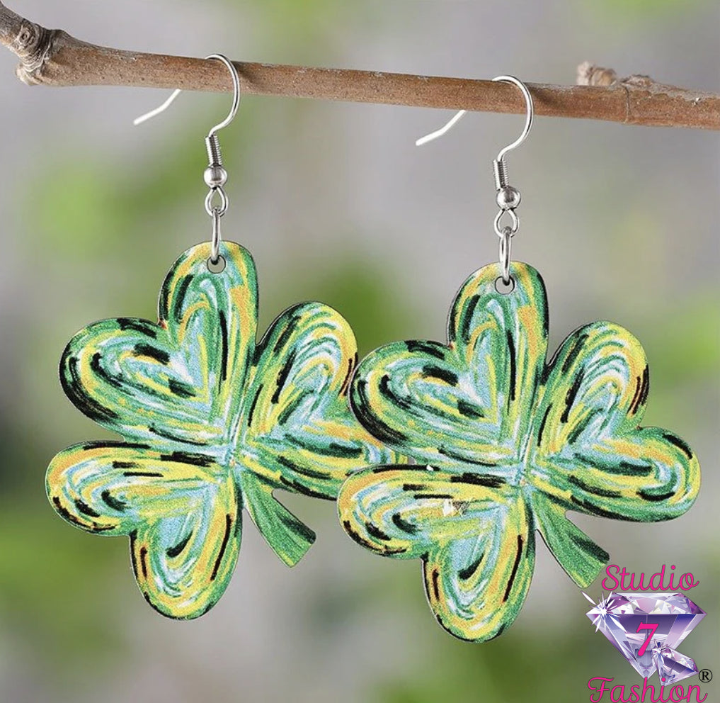 Verdant Swirl Statement Earrings