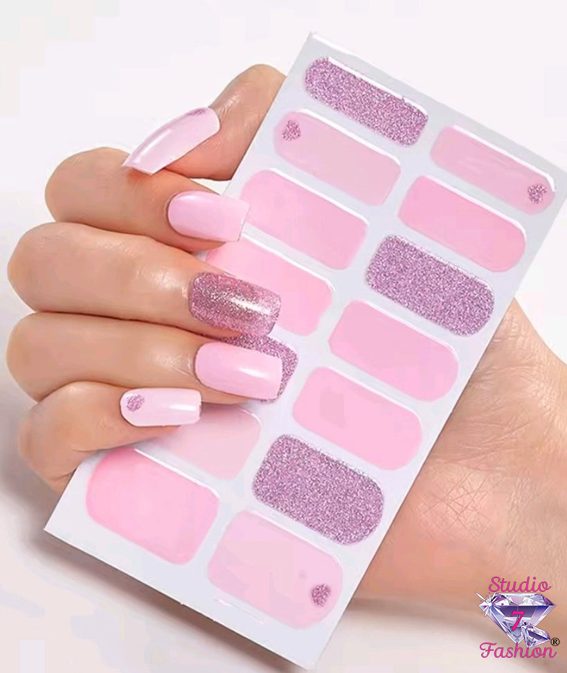 Pink Glam Nail Wraps