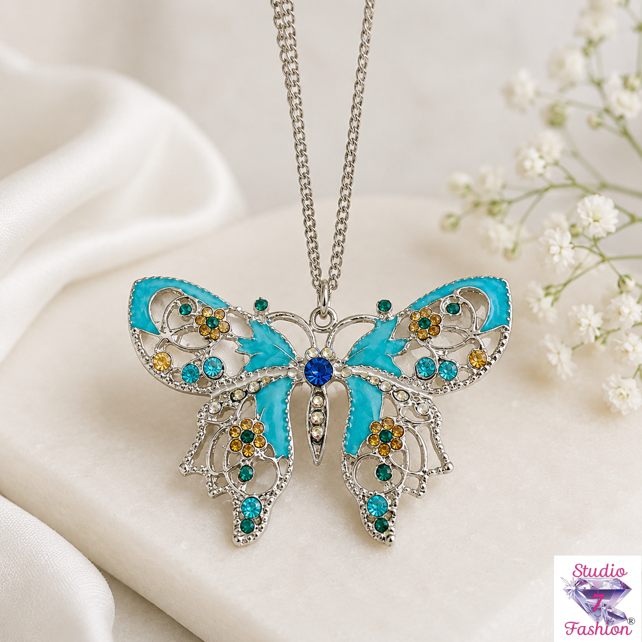 Art Déco Butterfly Necklace