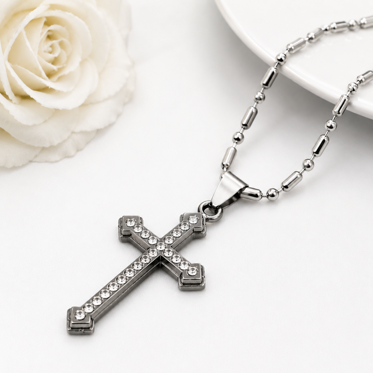 Faithful Sparkle Cross Necklace