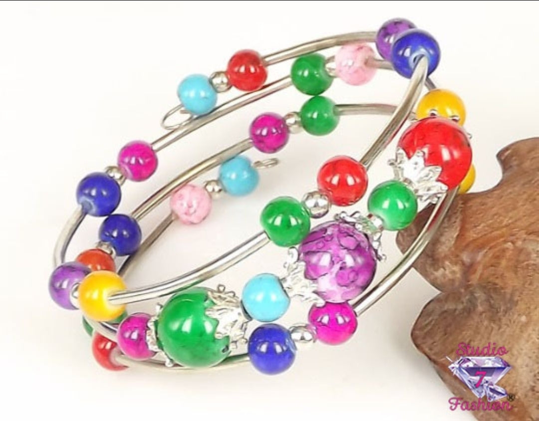 Magnificent Multitudes of Color Coil Bracelet