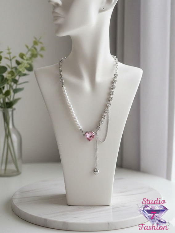 Rosé Reverie Heart Necklace