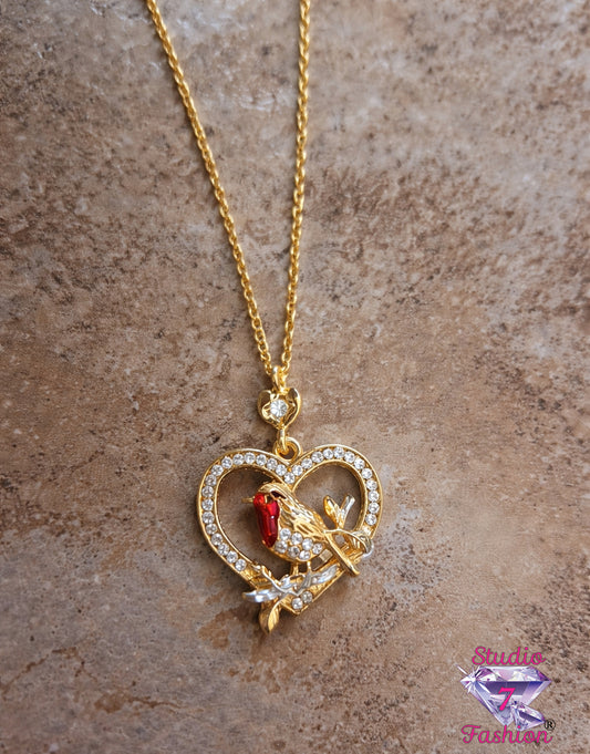 Lovebird Heart Necklace