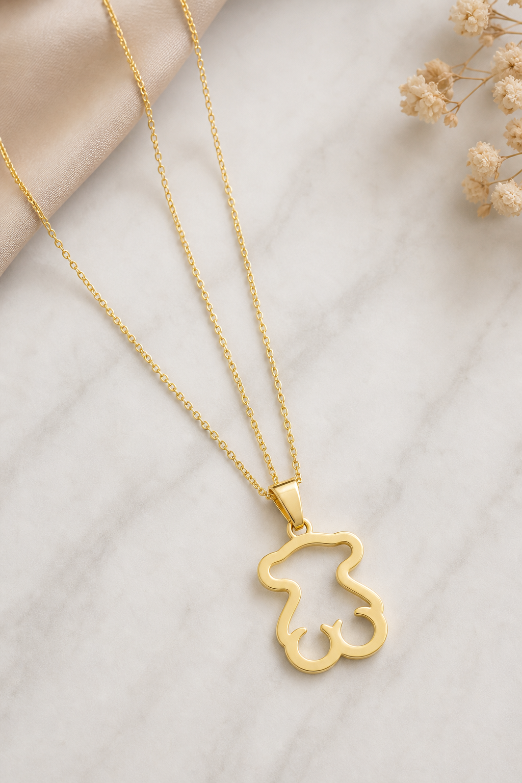 Gold Bear Necklace,Studio7Fashion