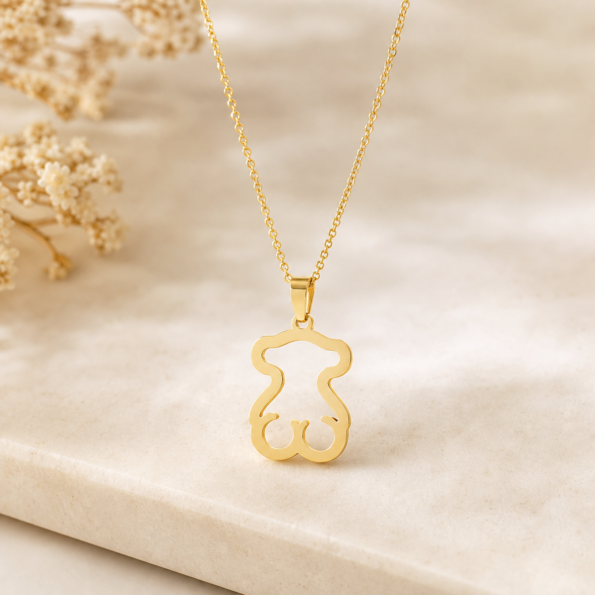 Gold Bear Necklace,Studio7Fashion