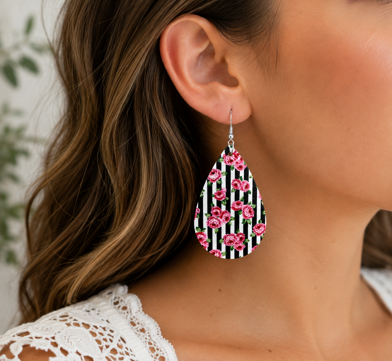 Rosy Runway Drop Earrings