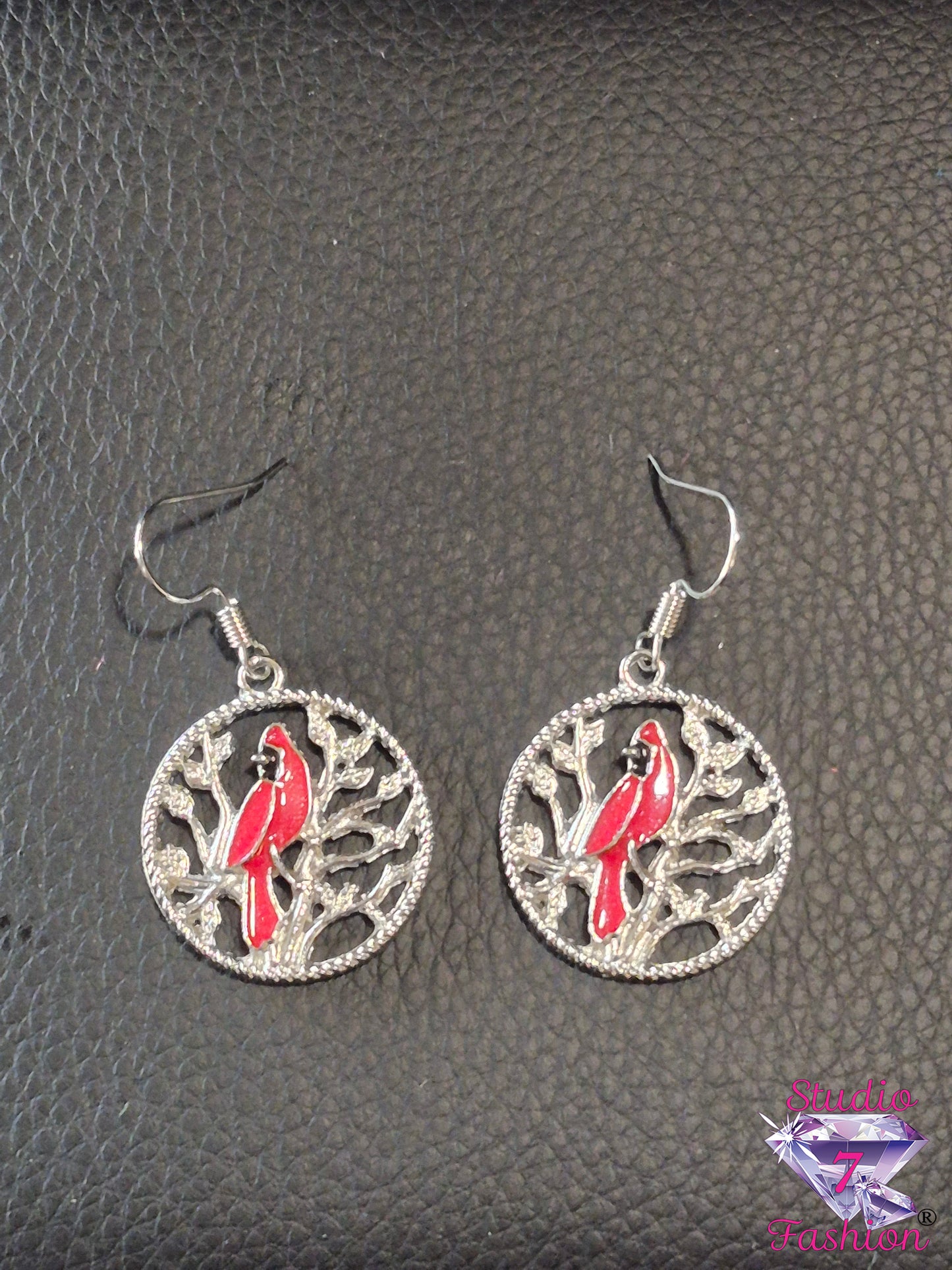 Cardinal Tree of Life Earrings