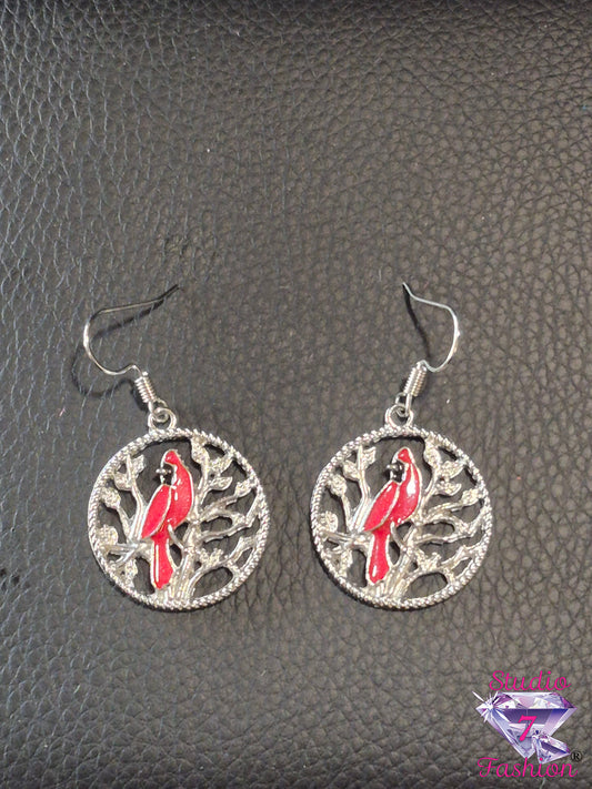 Cardinal Tree of Life Earrings