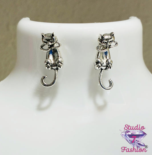 Peek-a-Boo Kitty Earrings