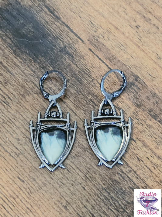 Nocturnal Crest Earrings Green