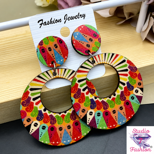 Kaleidoscope Fiesta Hoop Earrings