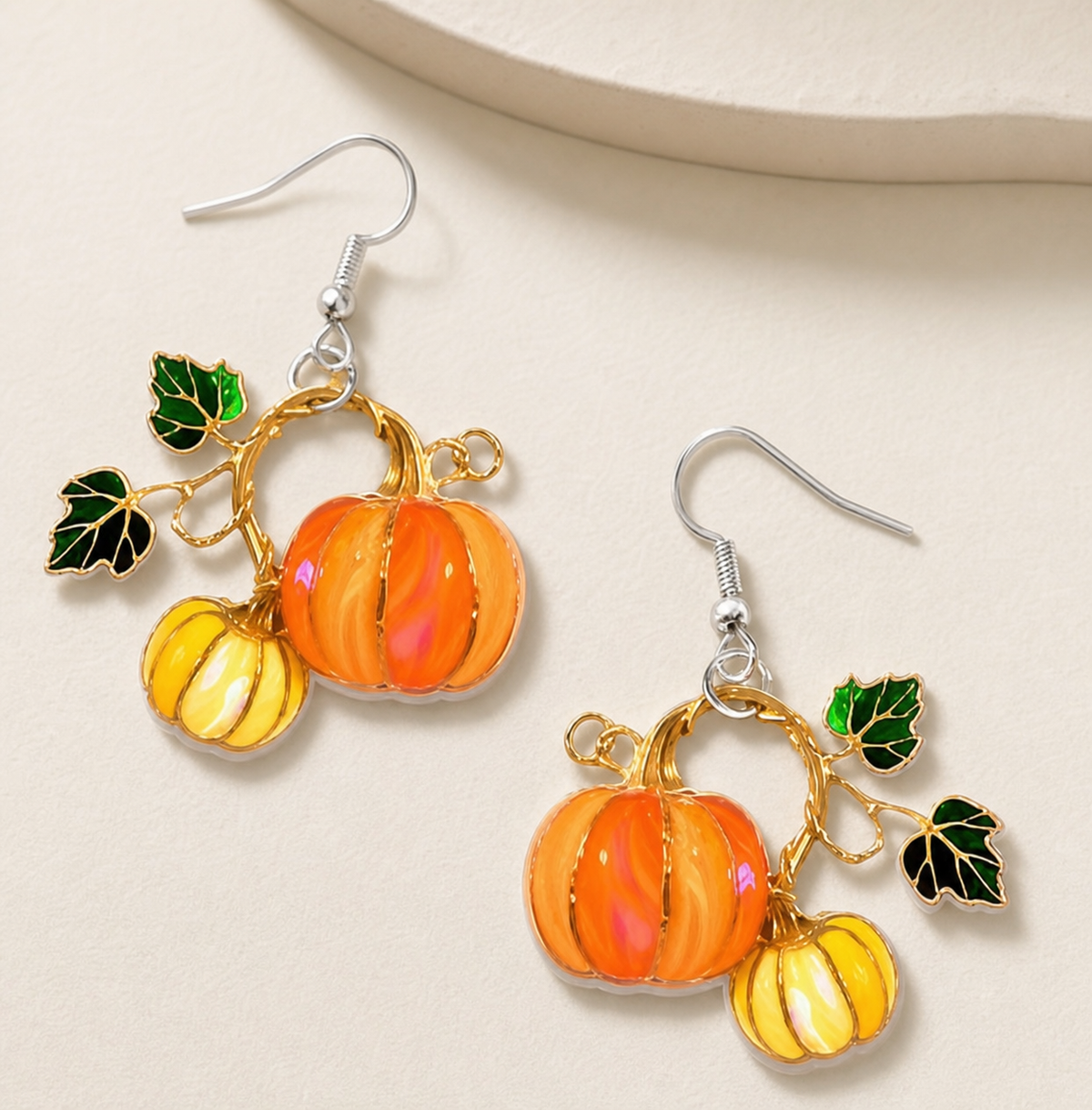 earrings, pumpkin earrings, fall jewelry, autumn accessories, Halloween jewelry, colorful earrings, seasonal jewelry, gift for her,Studio7Fashion