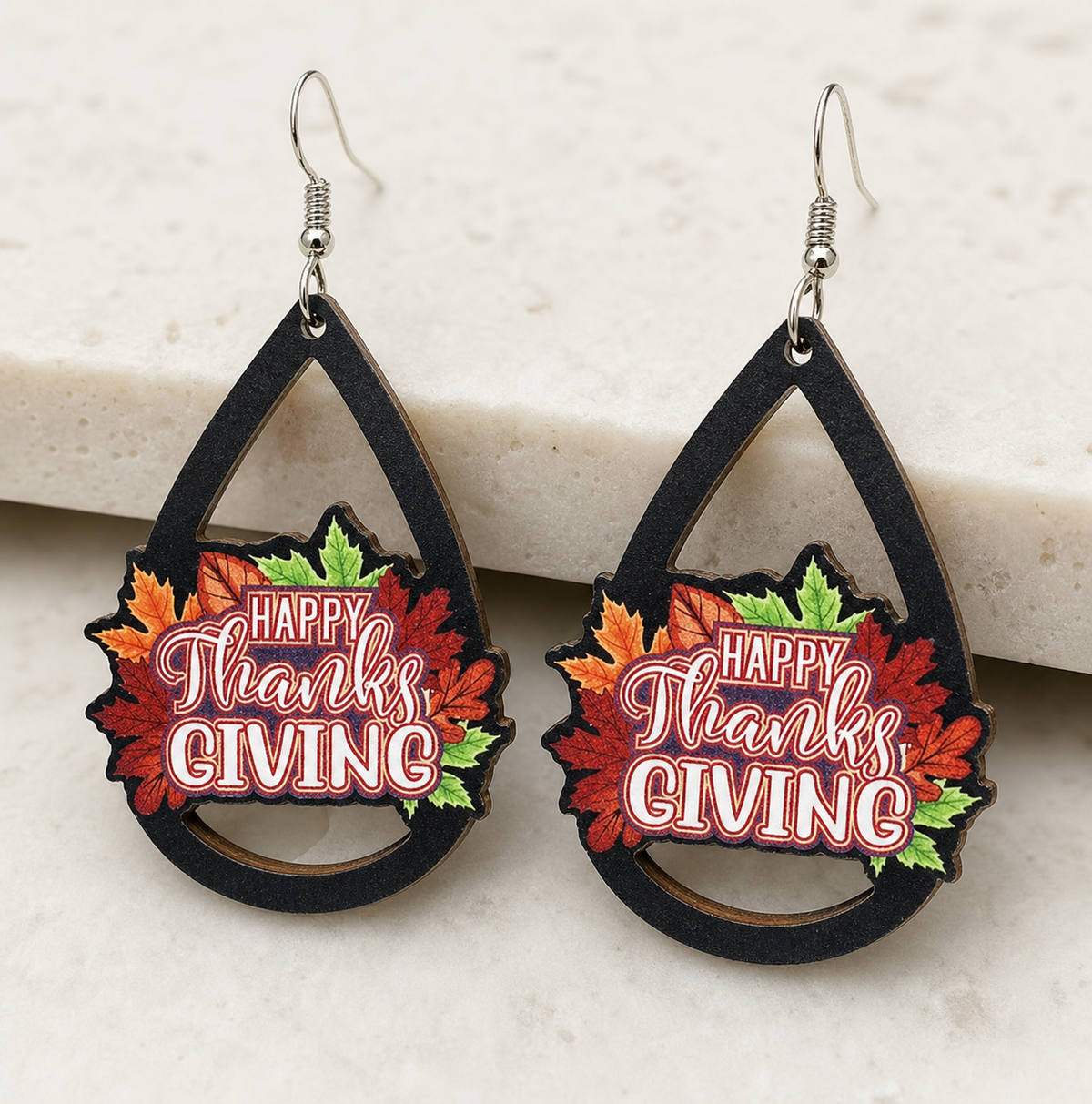 earrings, wood earrings, fall earrings, Thanksgiving, autumn leaves, seasonal jewelry, colorful earrings, gift,Studio7Fashion