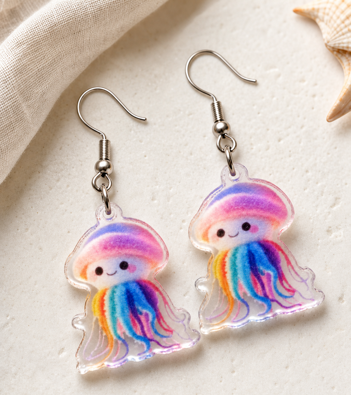 Rainbow Jellyfish Earrings,Studio7Fashion