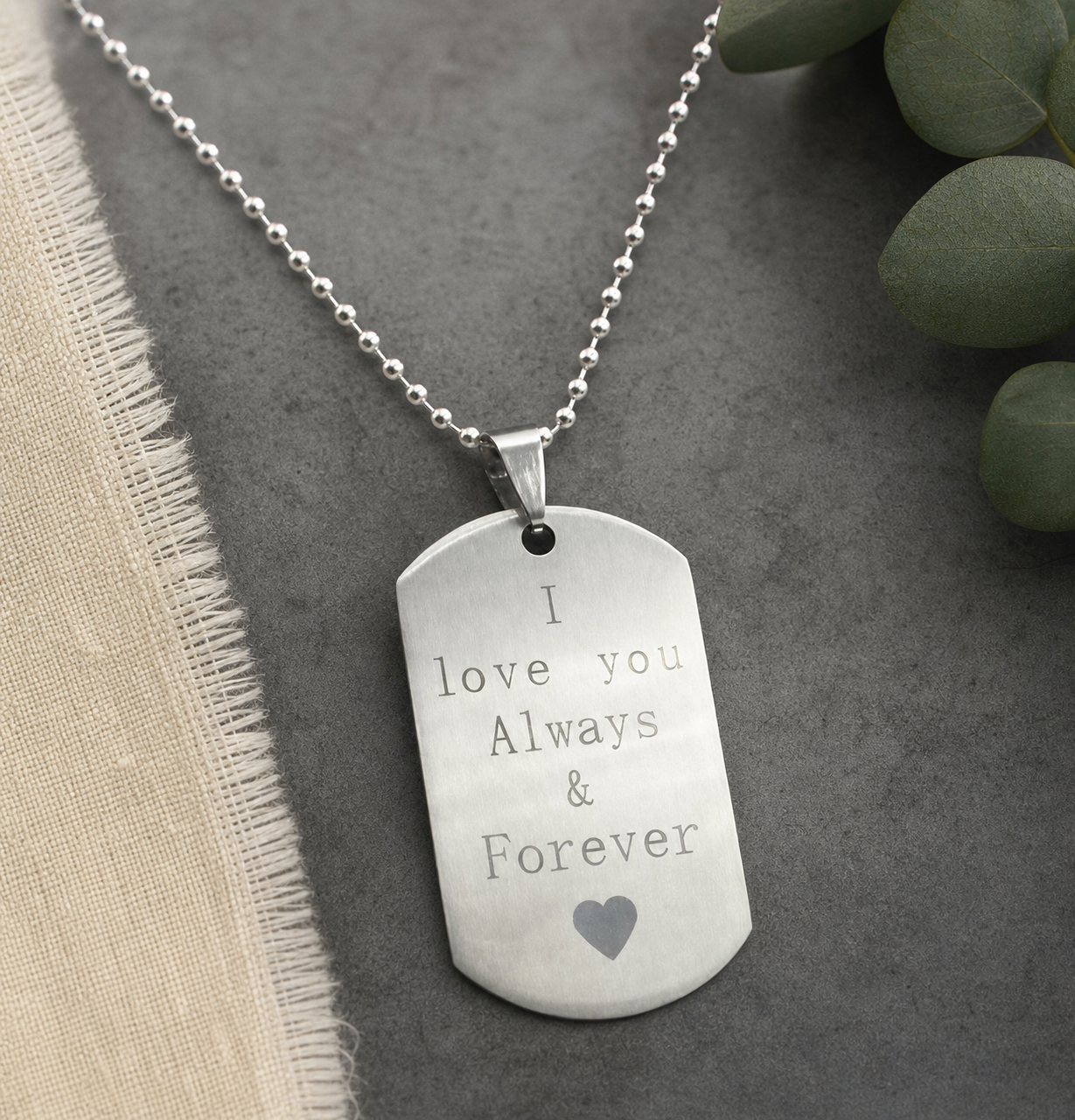 I Love You Always & Forever Silver-Tone Necklace,Studio7Fashion
