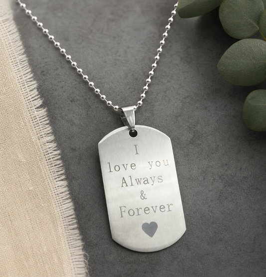 I Love You Always & Forever Silver-Tone Necklace,Studio7Fashion