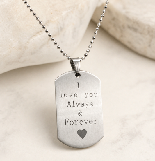 necklace, love necklace, romantic jewelry, engraved necklace, gift necklace, anniversary gift, Valentine's Day gift,Studio7Fashion